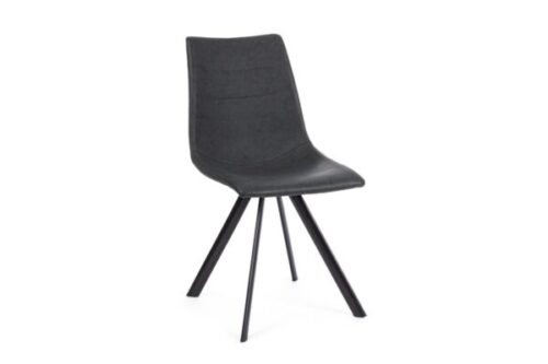 Design bútorok - ALVA sötétszürke műbőr szék