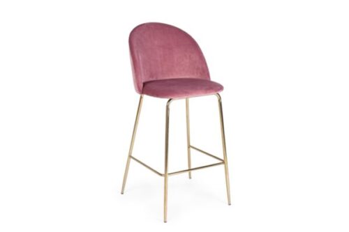 Design bútorok - CARRY rózsaszín bársony bárszék