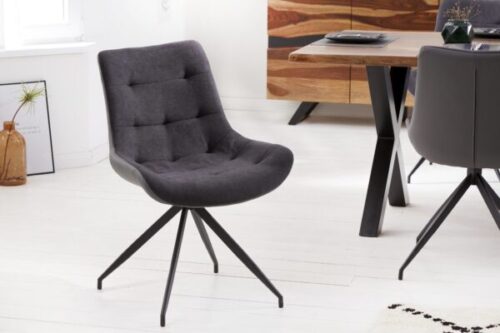 Design bútorok - DIVANI sötétszürke 100% polyester szék 57x61x86