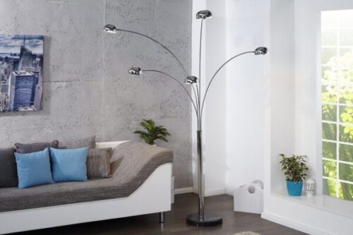 Design bútorok - FIVE LIGHTS króm állólámpa 200 cm