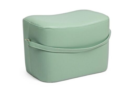 Design bútorok - GIONA zöld négyszögletes puff fogantyúval