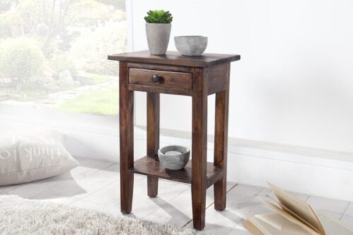Design bútorok - HEMINGWAY kávészínű konzol-/telefonasztal