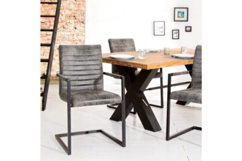 Design bútorok - IMPERIAL vintage szürke fémvázas szék