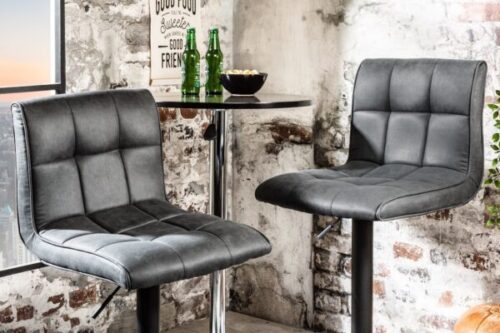 Design bútorok - MODENA vintage szürke bárszék