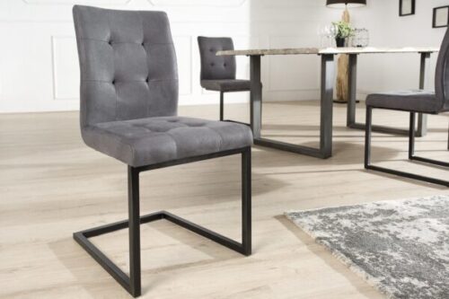 Design bútorok - OXFORD szürke vasvázas szék