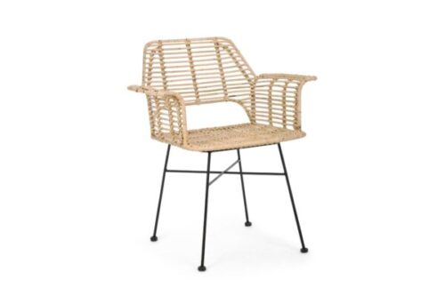 Design bútorok - TUNAS natúr kültéri fotel karfával