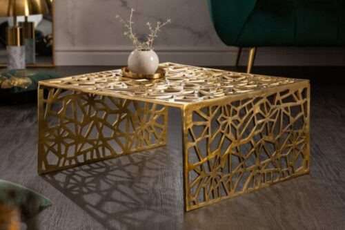 Design bútorok - ABSTRACT arany alumínium dohányzóasztal