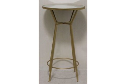 Design bútorok - ALEX fehér és arany vas bárasztal