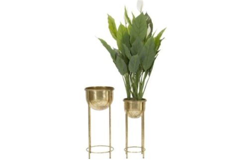 Design bútorok - ALISON 2 darabos arany vas virágtartó