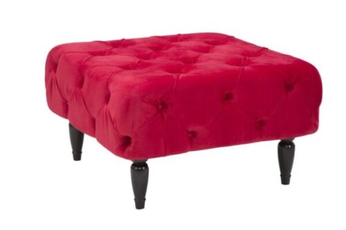 Design bútorok - BRIGITTE piros és fekete bársony ülőpad