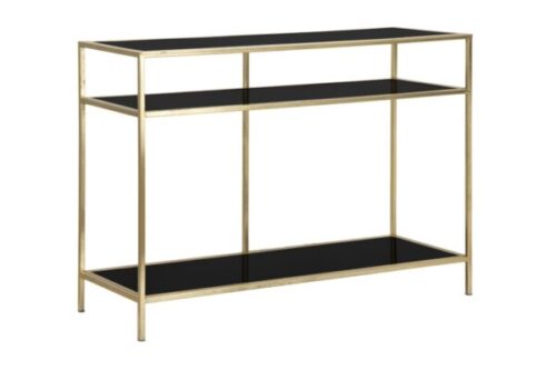 Design bútorok - CARLA CLASSIC fekete és arany vas konzolasztal