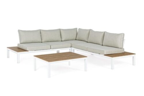 Design bútorok - ELIAS fehér kerti 2 részes garnitúra