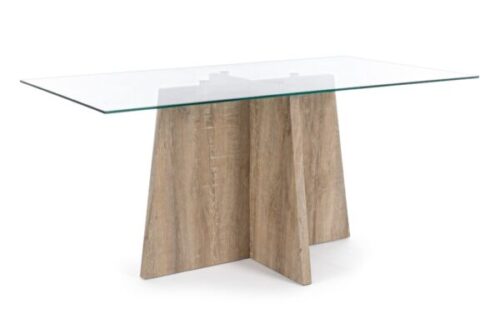 Design bútorok - KENYA keresztlábú étkezőasztal 160x90