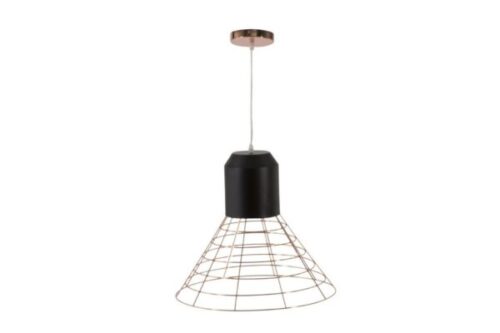 Design bútorok - LAMP NET fekete és bronz fém függőlámpa