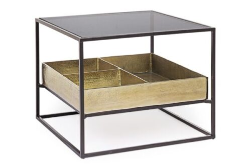Design bútorok - MAVILA dohányzóasztal tárolóval 62x62