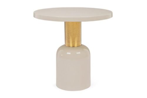 Design bútorok - NALIMA cream lerakóasztal 50.5cm átmérő