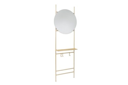 Design bútorok - NUCLEOS arany acél tükör polccal