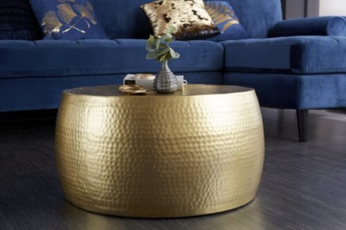 Design bútorok - ORIENT II arany alumínium dohányzóasztal 60cm
