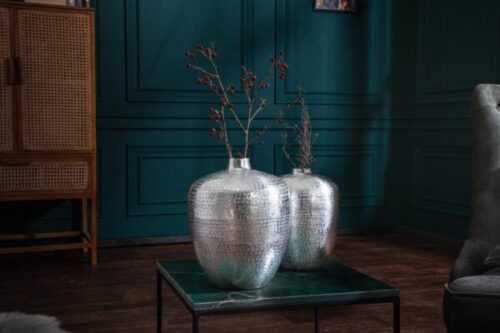 Design bútorok - ORIENTAL ezüst alumínium váza