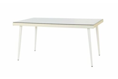 Design bútorok - OVIEDO törtfehér kerti étkezőasztal 160 cm