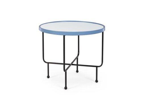 Design bútorok - PAINTER kék acél dohányzóasztal