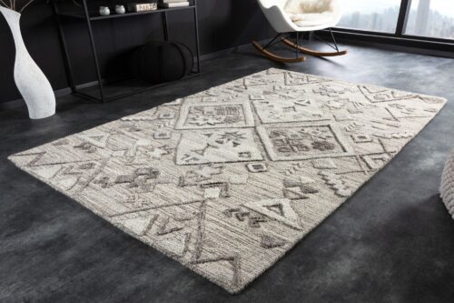 Design bútorok - AZTEKA szürke gyapjú szőnyeg 230x160 cm