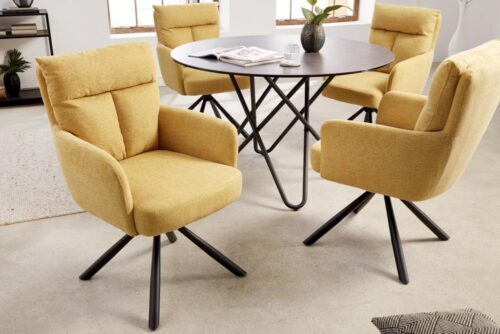 Design bútorok - BIG GEORGE sárga szövet szék