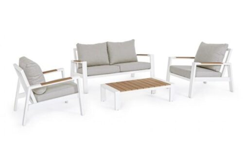 Design bútorok - EINAR szürke és fehér kerti garnitúra