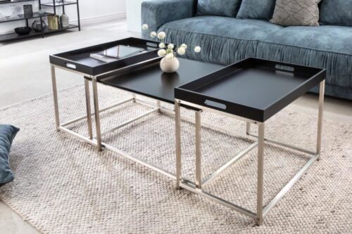 Design bútorok - ELEMENTS fekete fa dohányzóasztal
