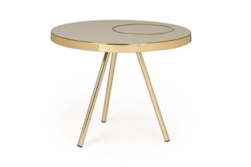 Design bútorok - KESAR II arany acél dohányzóasztal