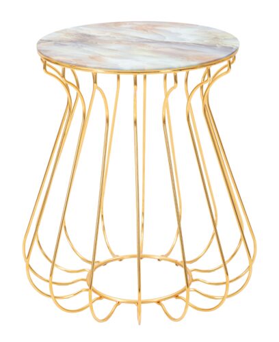 Design bútorok - LEAF szürke üveg lerakóasztal