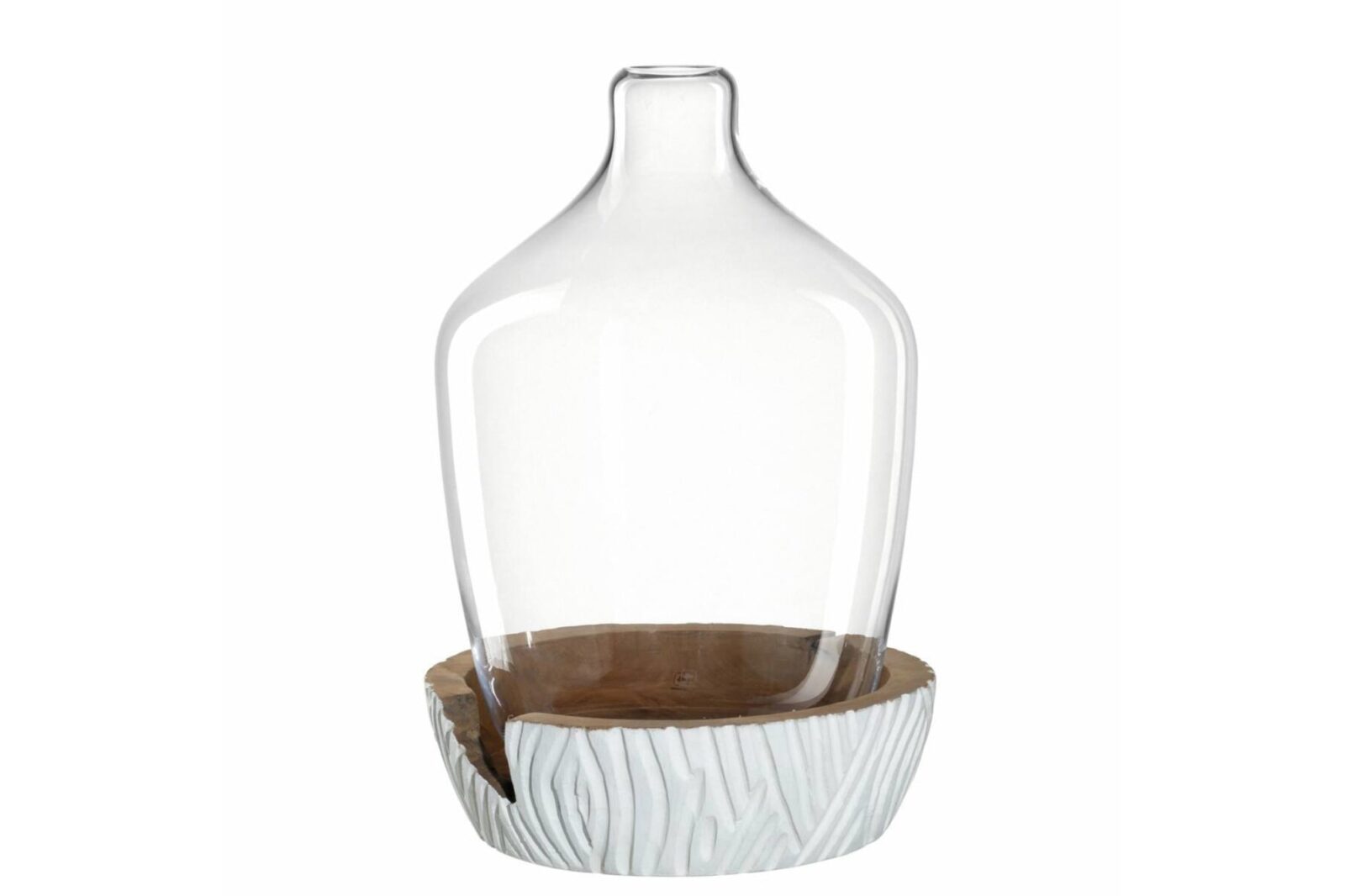 Design bútorok - LEONARDO CASOLARE BOTTLE váza 40cm fa alapon
