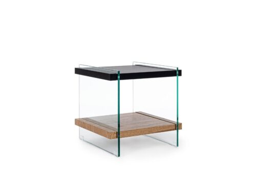 Design bútorok - LINE fekete mdf dohányzóasztal