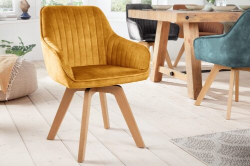 Design bútorok - LIVORNO sárga mikroszálas étkezőszék