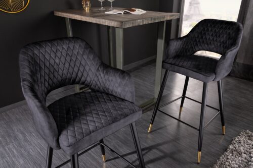 Design bútorok - PARIS sötétszürke szövet bárszék