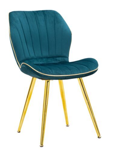 Design bútorok - SPACE kék bársony szék