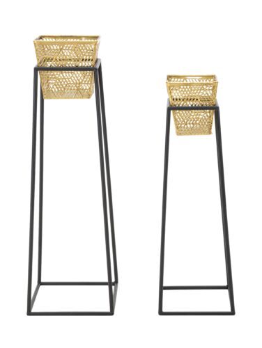 Design bútorok - SQUARE arany vas virágtartó